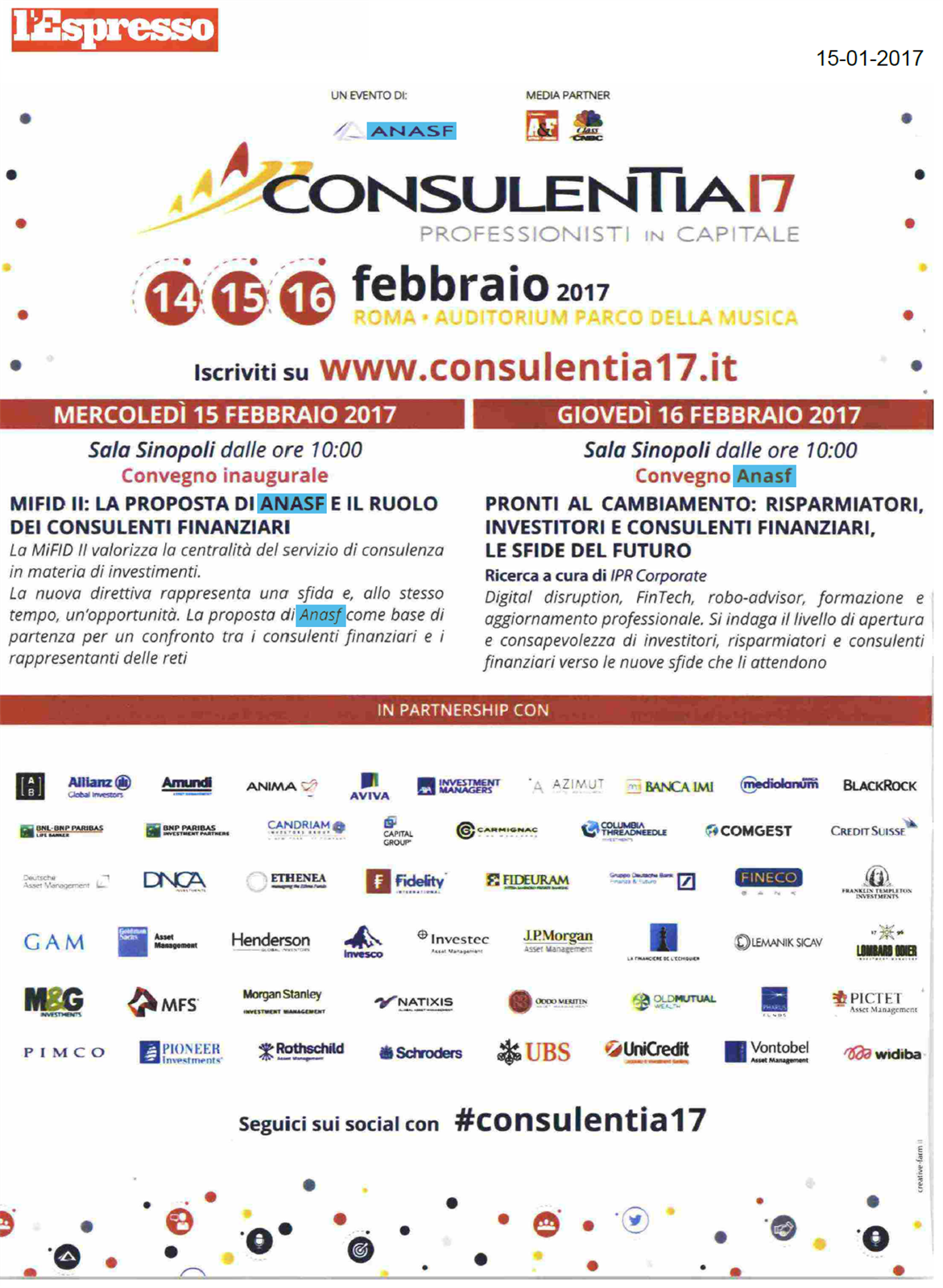 La pubblicità di ConsulenTia17 Roma su L'Espresso